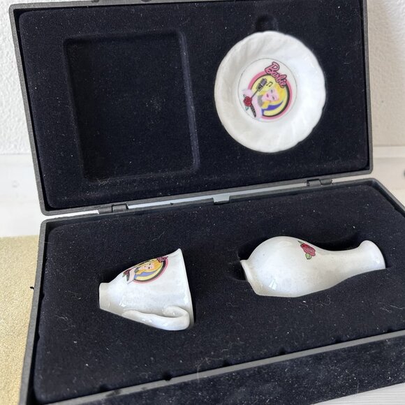 Mattel Barbie Miniture Porcelain Tea Set - Cup, Saucer & Carafe - Picture 2 of 4